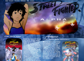 Street Fighter Alpha Generations website designed by Zephyr Syndicate Chauncey Hollingsworth
